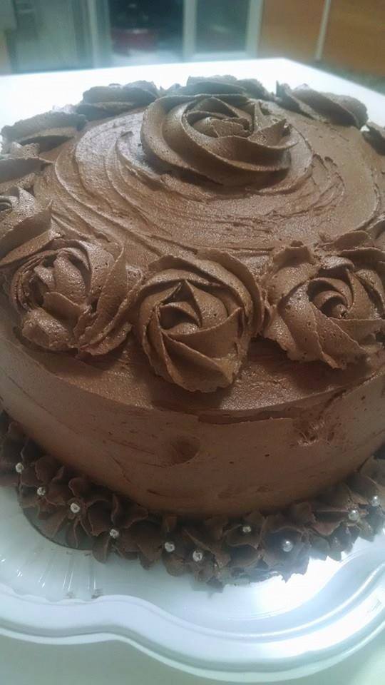 Bolo Baunilha Buttercream Chocolate