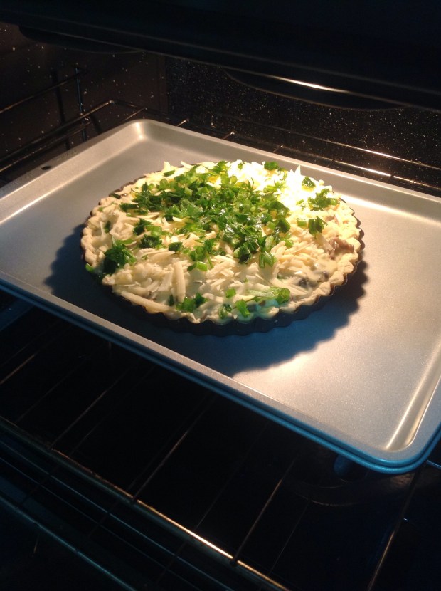 Torta de Cogumelos e Alho Poró