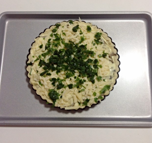 Torta de Cogumelos e Alho Poró