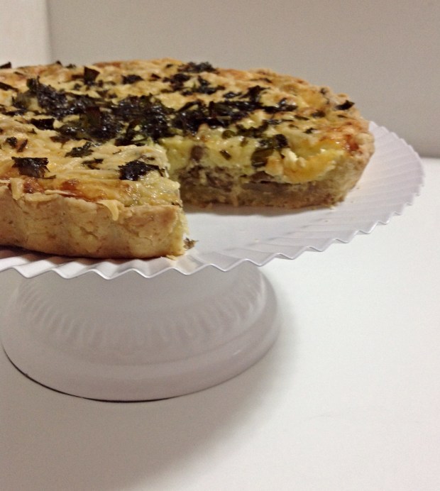 Torta de Cogumelos e Alho Poró