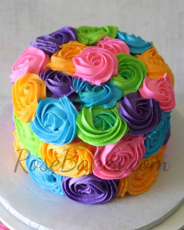 Rosette Cake Bolo Rosas