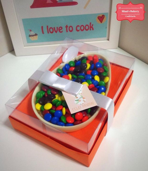 Ovo Ouro Branco com MM's