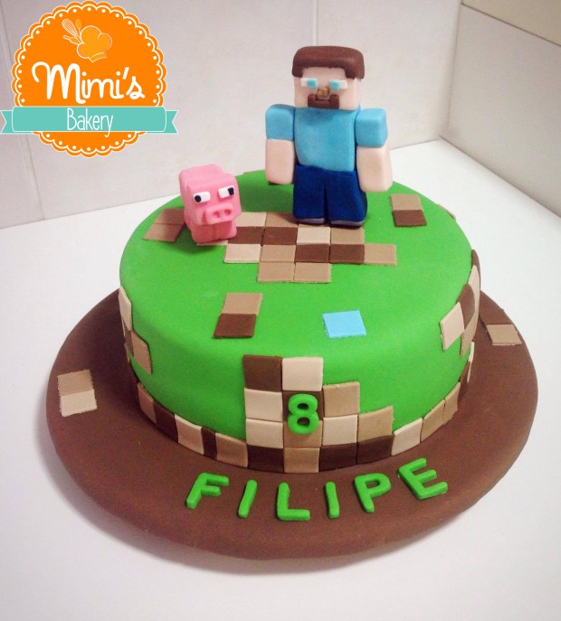 Bolo Decorado Minecraft