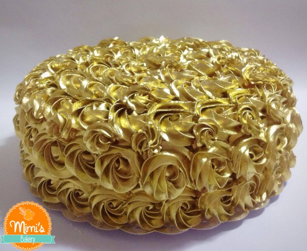 Bolo Rosette Dourado