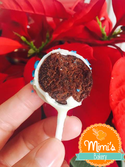 Cake Pop Branco com Azul