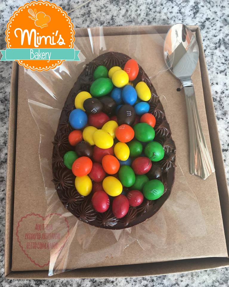 Ovo de Colher Brigadeiro Trufado com MM's Amendoim