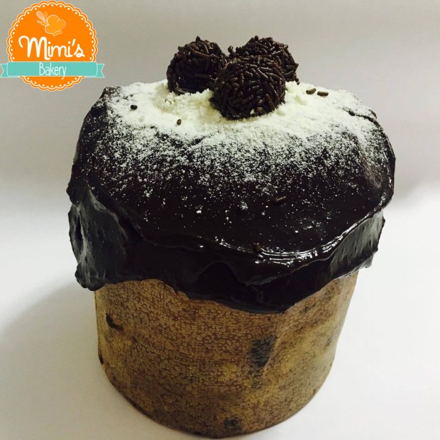 Chocotone Recheado: Brigadeiro de ninho e brigadeiro de chocolate