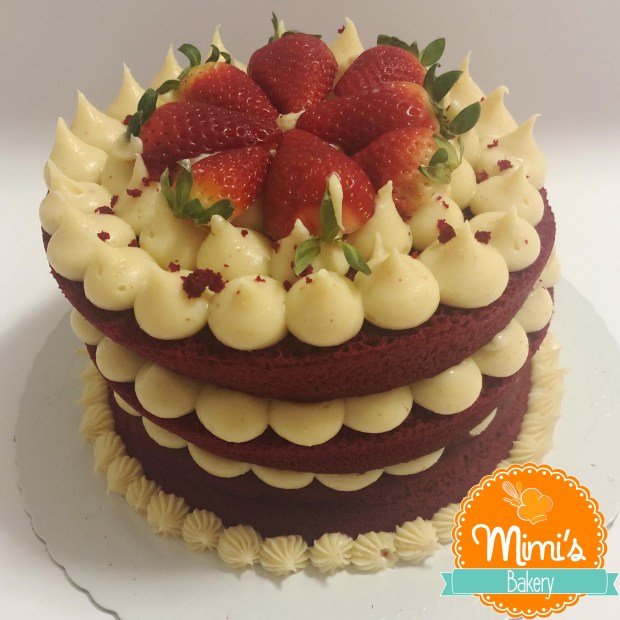 Naked Cake: Red Velvet com Ninho