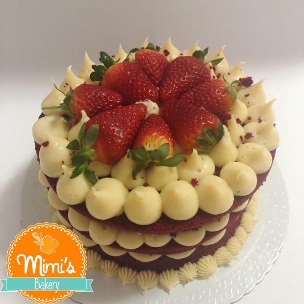 Naked Cake: Red Velvet com Ninho